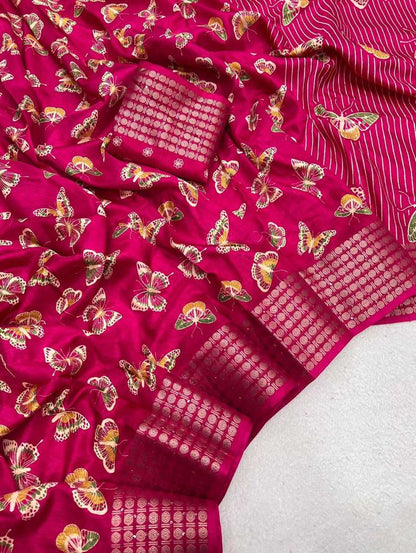 Dola Silk Rin199 Amrutha Silk Sarees  Dola Silk Soft Silk Printed Silk Lightweight Silk Sarees