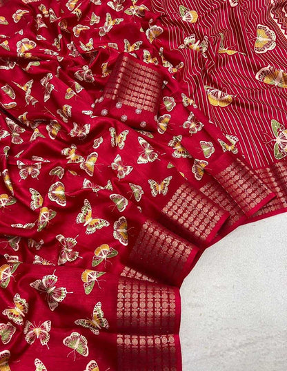 Dola Silk Rin199 Amrutha Silk Sarees  Dola Silk Soft Silk Printed Silk Lightweight Silk Sarees