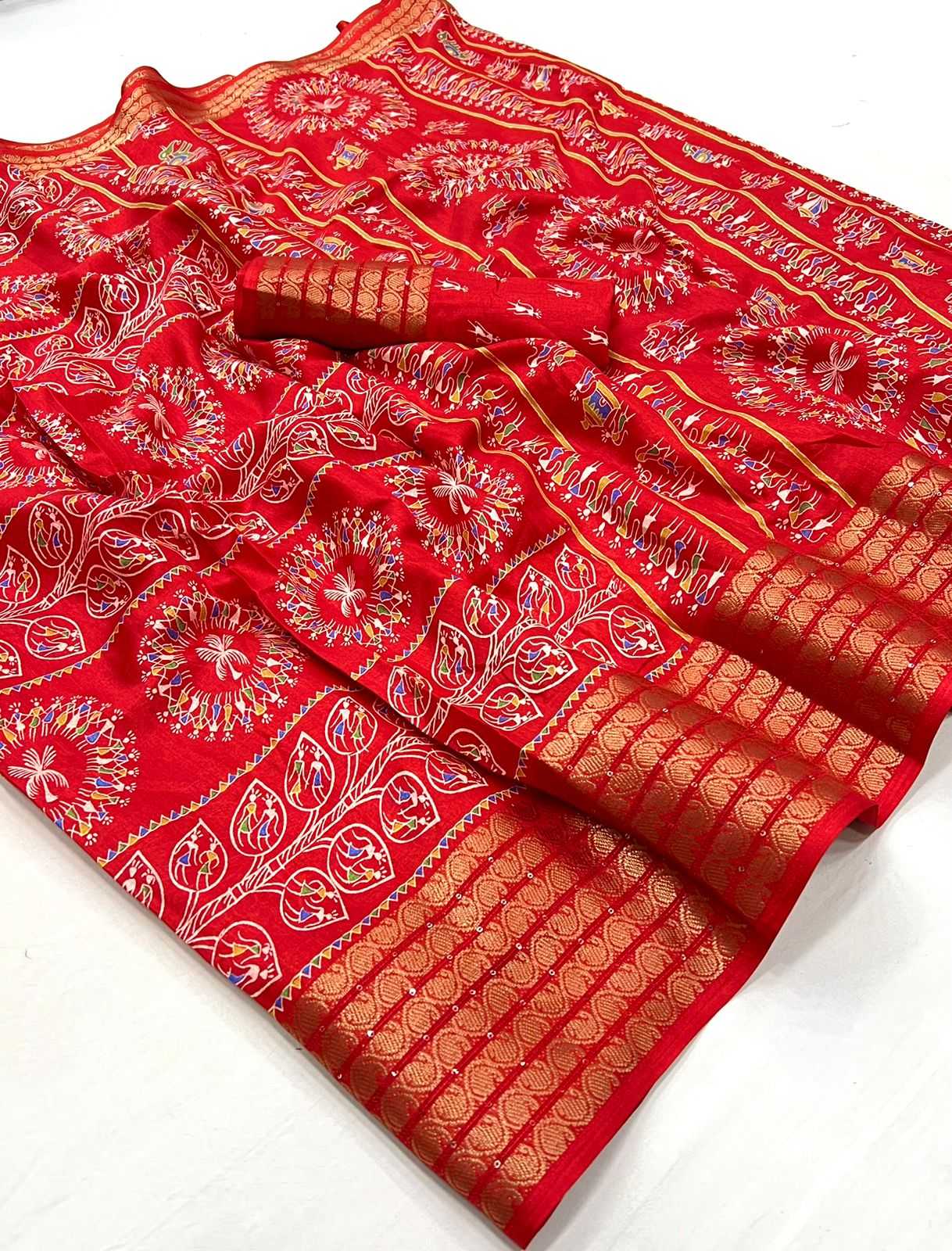 Dola Silk Rin199 Gangore Silk Sarees  Dola Silk Printed Silk Sarees