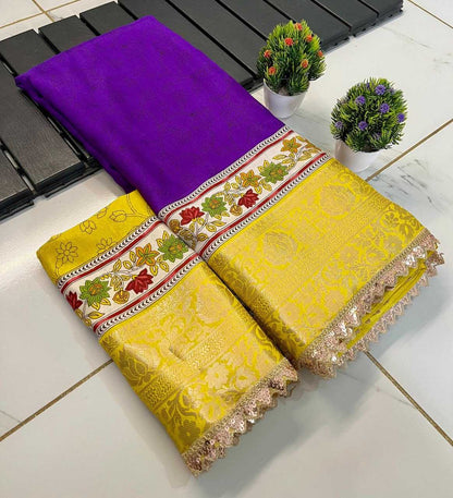 Dola Silk Rwc 19 Sarees  Ladies Fancy Lace Border Sarees