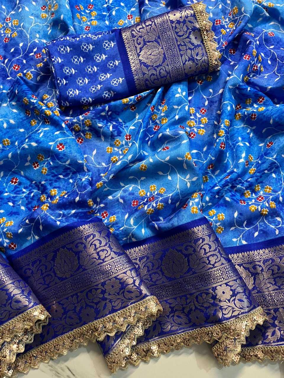 Dola Silk Rwc 37 Sarees  Printed Ladies Lace Border Sarees