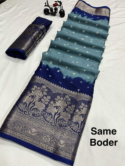 Dola Silk Rwc Bandhej  Saree