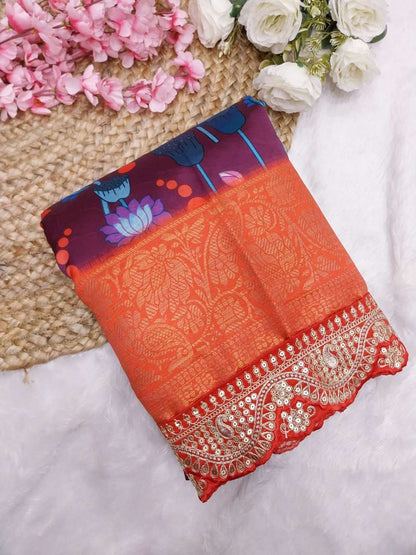 Dola Silk Syf 434 Silk Sarees  Dola Silk Soft Silk Printed Sarees