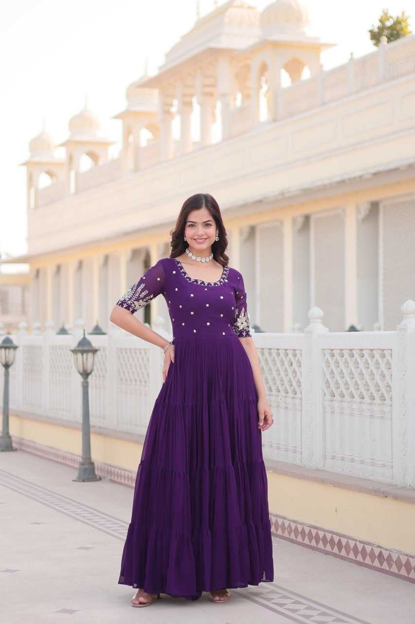 Faux Blooming Kesh133 1097 Gowns  Fancy Embroidery Anarkali Long Gowns