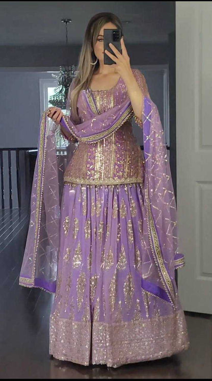 Faux Geoegette  Mrf 307  Lehenga