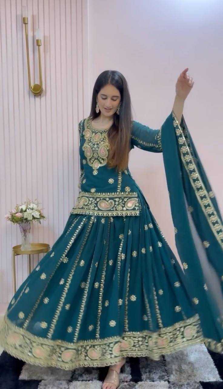 Faux Georgette Bjf 37  Lehengas