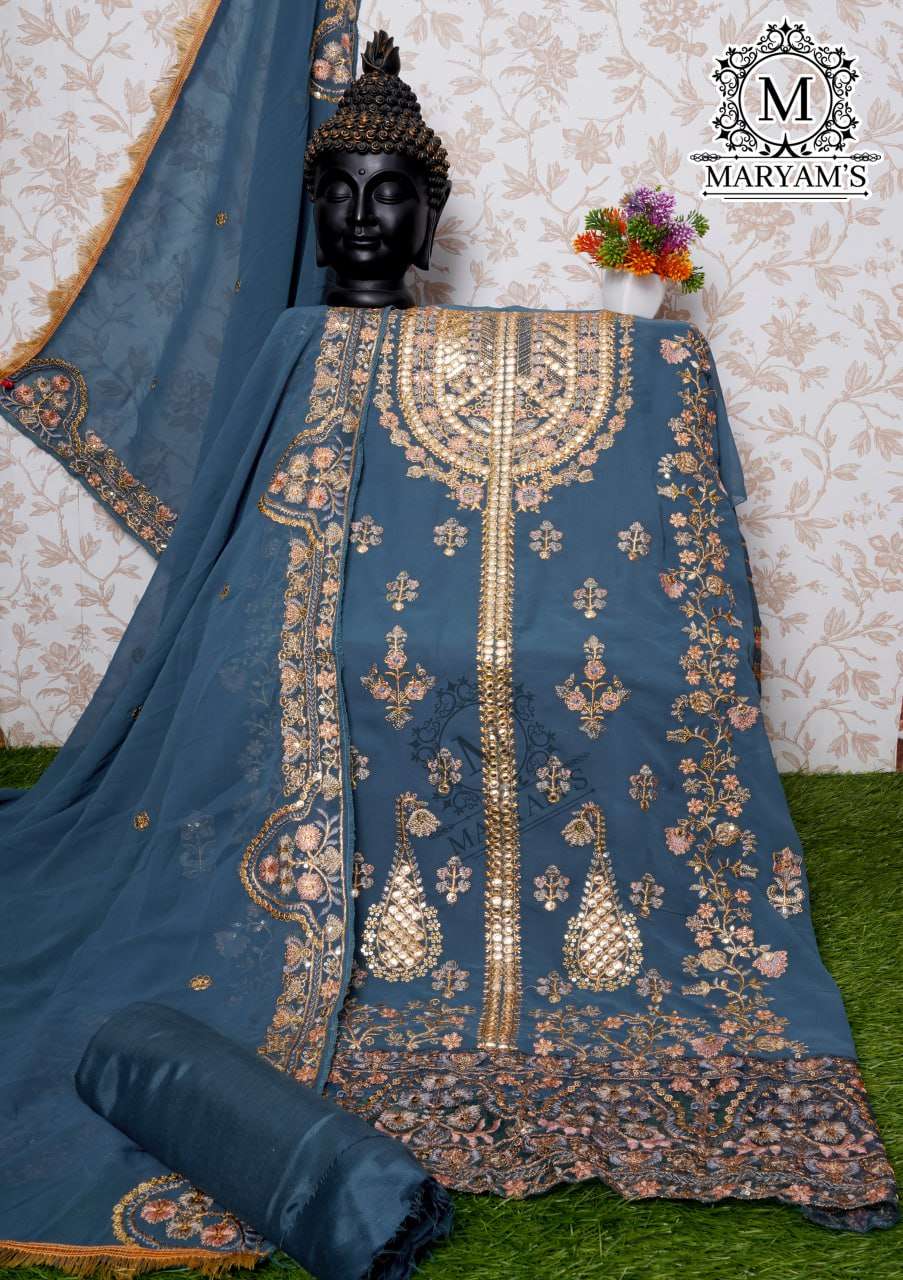 Faux Georgette Kal 166 Suits & Dresses  Unstitched Suits E