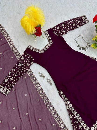 Faux Georgette Kesh119 03 Suits & Dresses  Palazzo Party Wear Embroidery Georgette Wedding Diwali Collections Suits