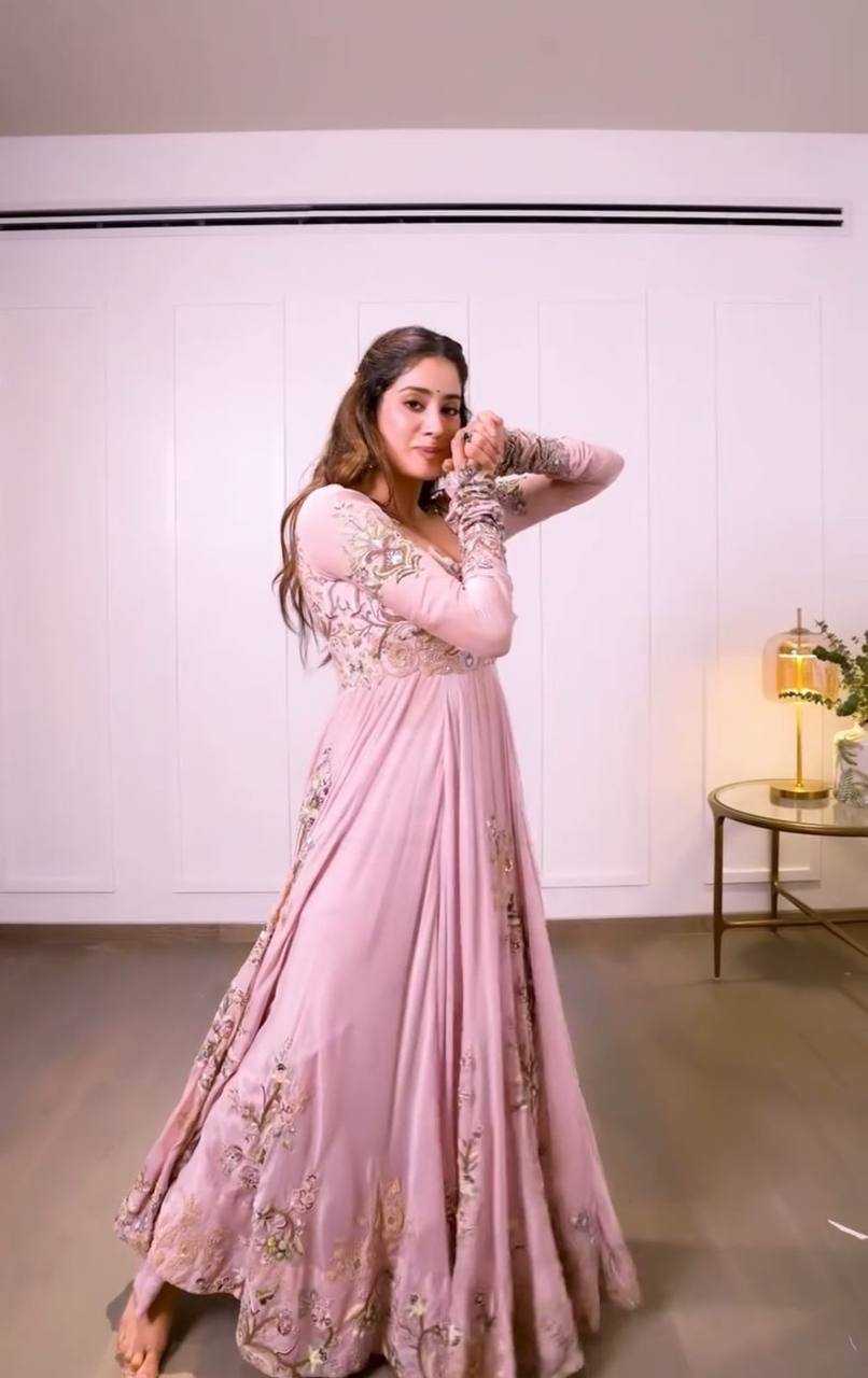 Faux Georgette Kesh120 196 Gowns  Fancy Embroidered Anarkali Georgette Bollywood Style Gowns