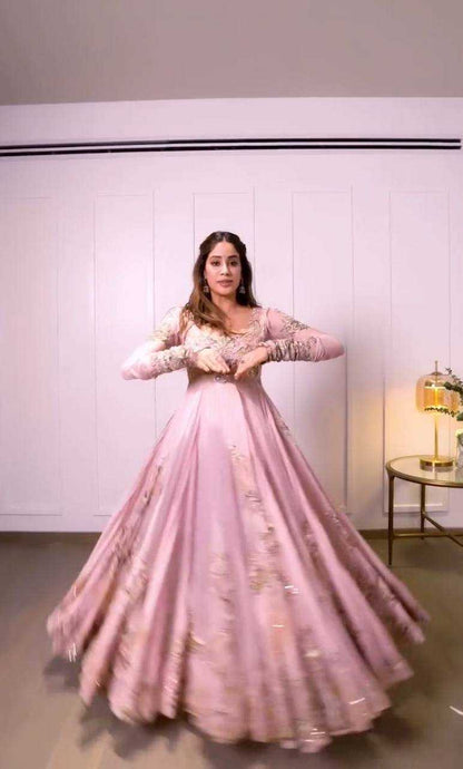 Faux Georgette Kesh120 196 Gowns  Fancy Embroidered Anarkali Georgette Bollywood Style Gowns