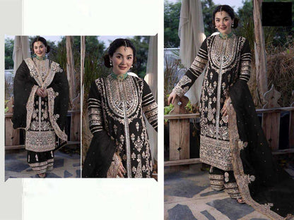 Faux Georgette Kesh121 1612 Suits & Dresses Islamic Clothing  Pakistani Embroidery Georgette Ladies Party Wear Suits