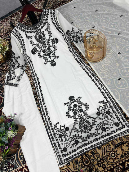 Faux Georgette Kesh122 368 Suits & Dresses Islamic Clothing  Pakistani Embroidery Georgette Ladies Party Wear Suits