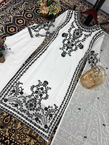 Faux Georgette Kesh122 368 Suits & Dresses Islamic Clothing  Pakistani Embroidery Georgette Ladies Party Wear Suits