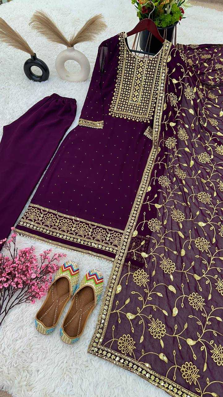 Faux Georgette Kesh123 5175 Suits & Dresses Islamic Clothing  Embroidery Ladies Pakistani Georgette Wedding Suits