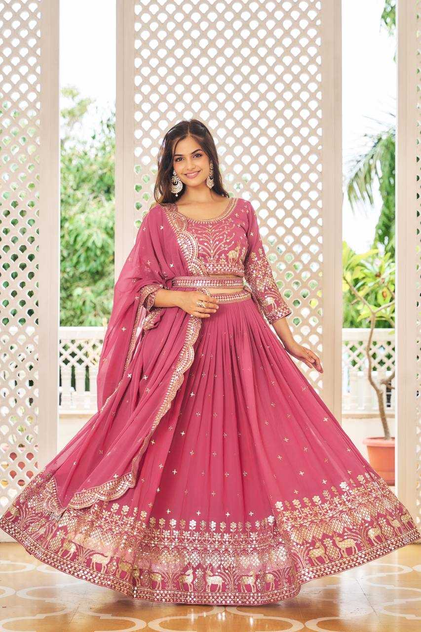 Faux Georgette Kesh127 020 Lehengas  Traditional Embroidered Lehengas