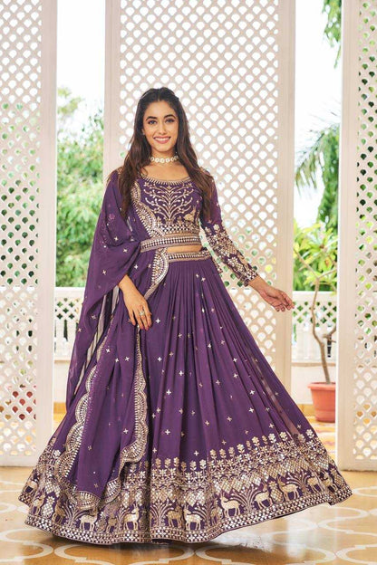 Faux Georgette Kesh127 020 Lehengas  Traditional Embroidered Lehengas