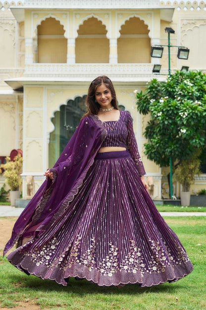 Faux Georgette Kesh127 051 Lehengas  Fancy Traditional Embroidered Lehengas