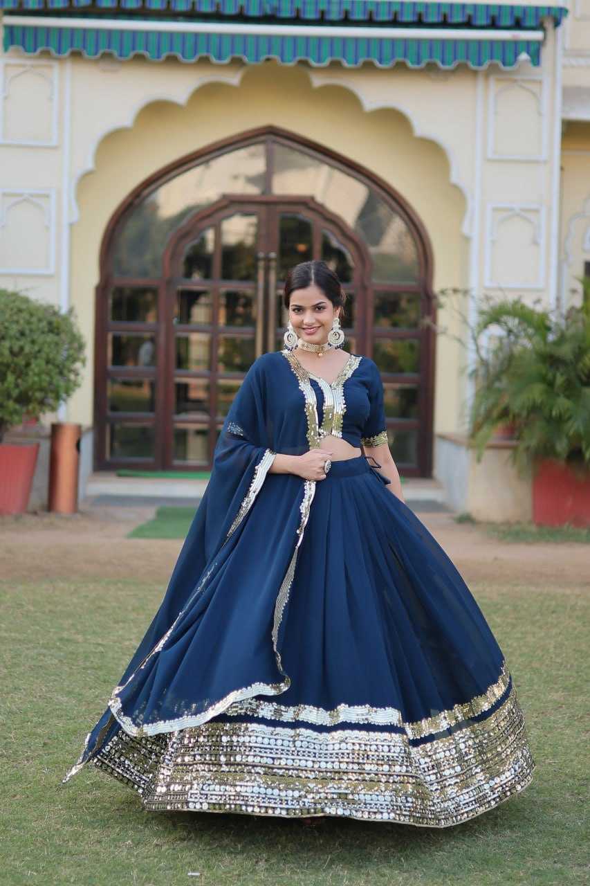 Faux Georgette Kesh132 7088 Lehengas  Traditional Embroidered Lehengas