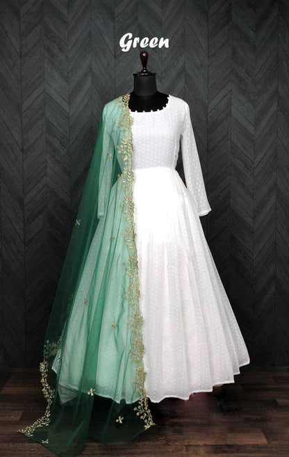 Faux Georgette Kesh132 9044 Gowns  Anarkali Long Georgette Gowns