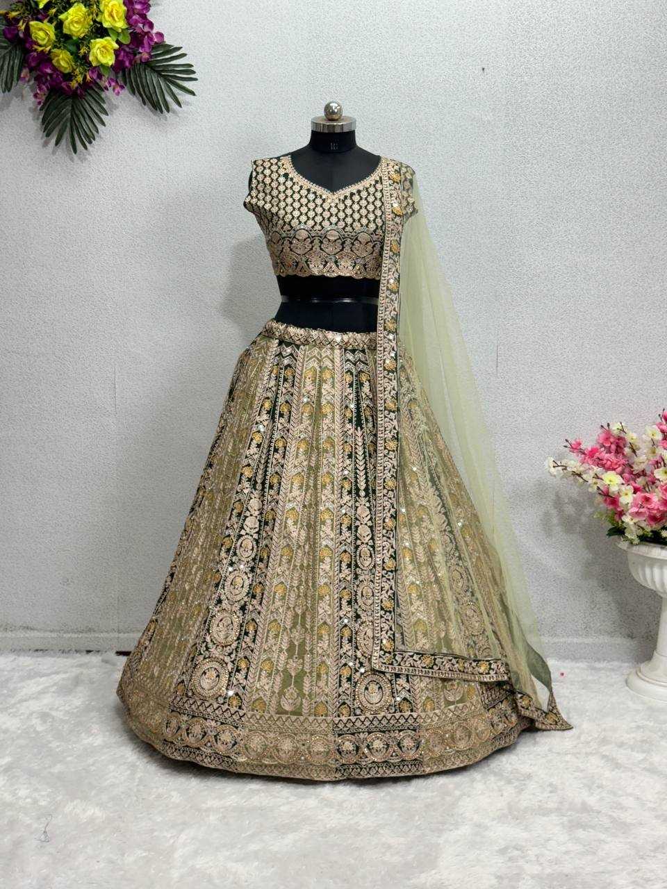 Faux Georgette Kesh138 1013 Lehengas  Fancy Embroidered Traditional Designer Lehengas