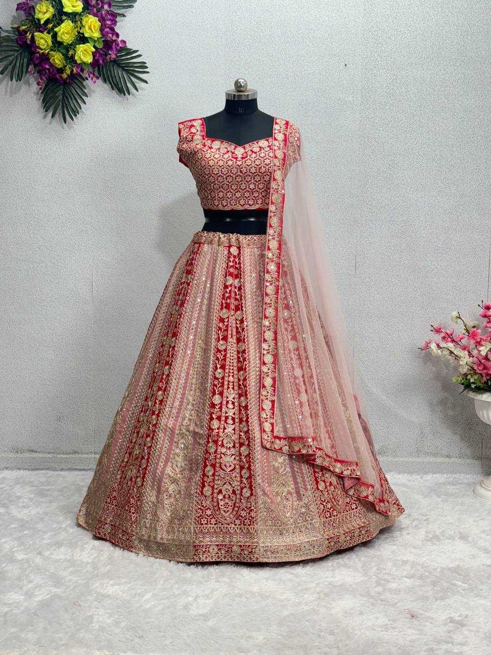 Faux Georgette Kesh138 1016 Lehngas  Designer Traditional Embroidered Lehengas