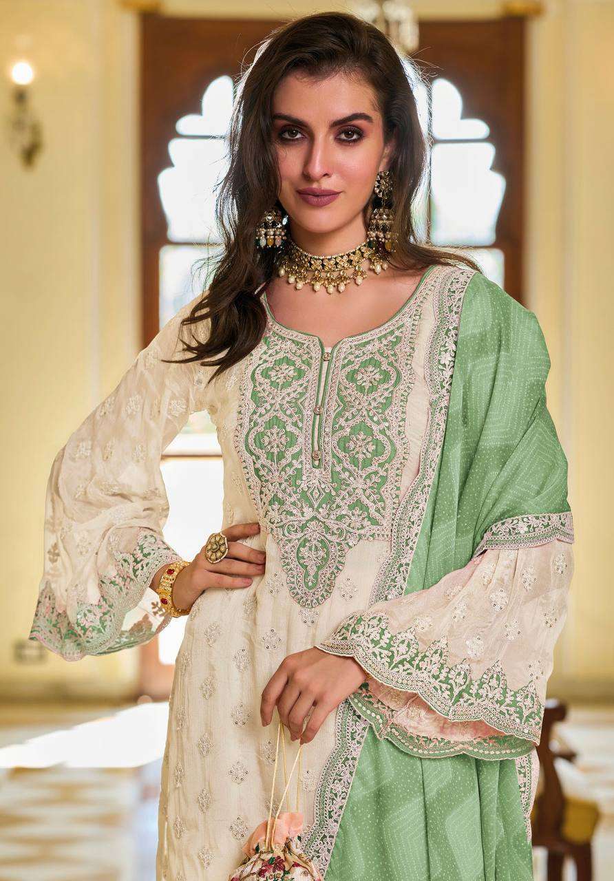 Faux Georgette Kesh139 1637 Suits & Dresses  Embroidered Palazzo Georgette Party Wear Wedding Suits