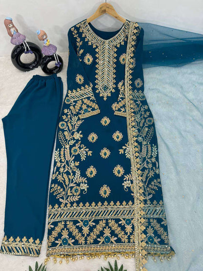 Faux Georgette Kesh140 181 Suits & Dresses Islamic Clothing  Ladies Pakistani Embroidered Georgette Suits