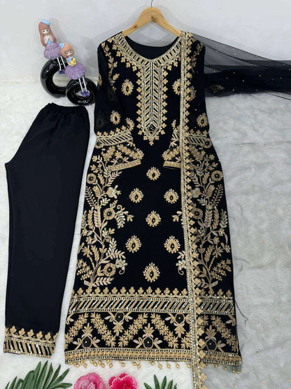 Faux Georgette Kesh140 181 Suits & Dresses Islamic Clothing  Ladies Pakistani Embroidered Georgette Suits