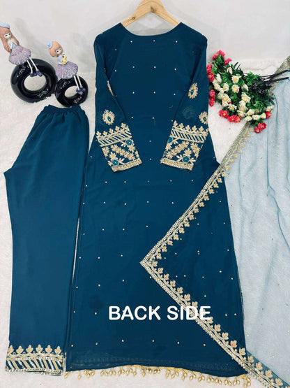 Faux Georgette Kesh140 181 Suits & Dresses Islamic Clothing  Ladies Pakistani Embroidered Georgette Suits