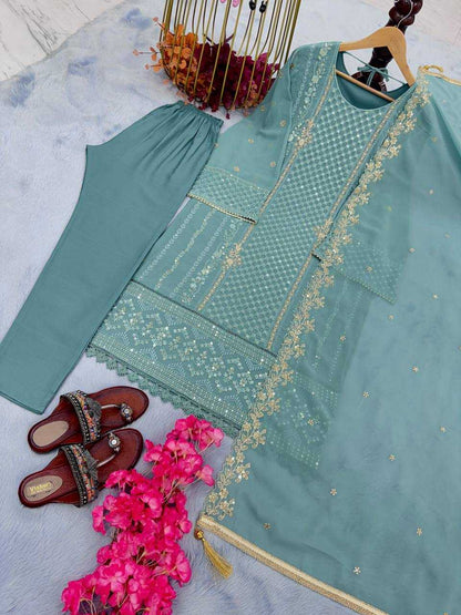 Faux Georgette Kesh141 1059 Suits & Dresses Islamic Clothing  Embroidery Pakistani Georgette Ladies Suits