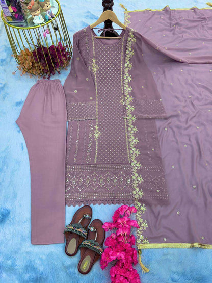 Faux Georgette Kesh141 1059 Suits & Dresses Islamic Clothing  Embroidery Pakistani Georgette Ladies Suits