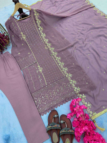 Faux Georgette Kesh141 1059 Suits & Dresses Islamic Clothing  Embroidery Pakistani Georgette Ladies Suits