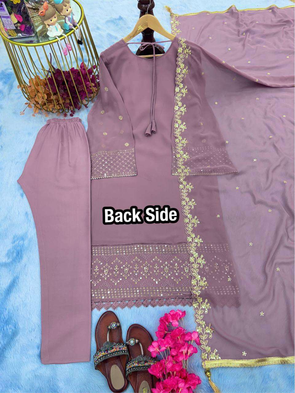 Faux Georgette Kesh141 1059 Suits & Dresses Islamic Clothing  Embroidery Pakistani Georgette Ladies Suits