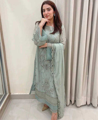 Faux Georgette Kesh141 154 Suits & Dresses Islamic Clothing  Ladies Pakistani Georgette Suits