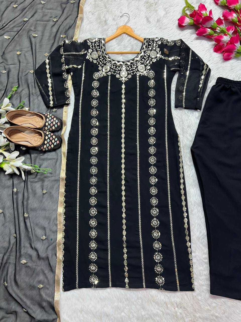 Faux Georgette Kesh144 1212 Suits & Dresses Islamic Clothing  Ladies Pakistani Embroidery Georgette Suits