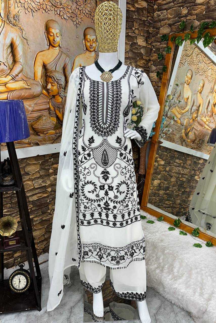 Faux Georgette Kesh147 185 Suits & Dresses  Ladies Pakistani Embroidery Georgette Suit