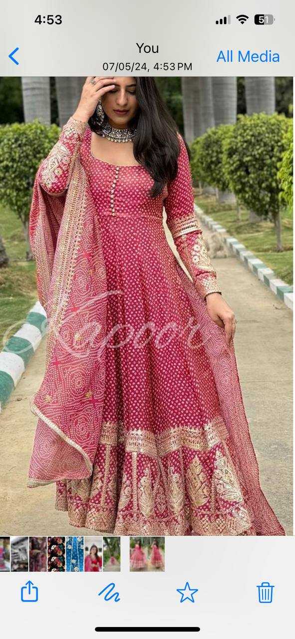 Faux Georgette Kesh147 188 Gowns  Printed Anarkali Long Georgette Gowns