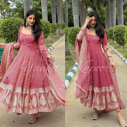 Faux Georgette Kesh147 188 Gowns  Printed Anarkali Long Georgette Gowns