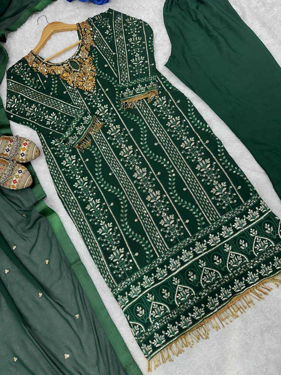 Faux Georgette Kesh147 189 Suits & Dresses Islamic Clothing  Ladies Pakistani Embroidery Georgette Suits