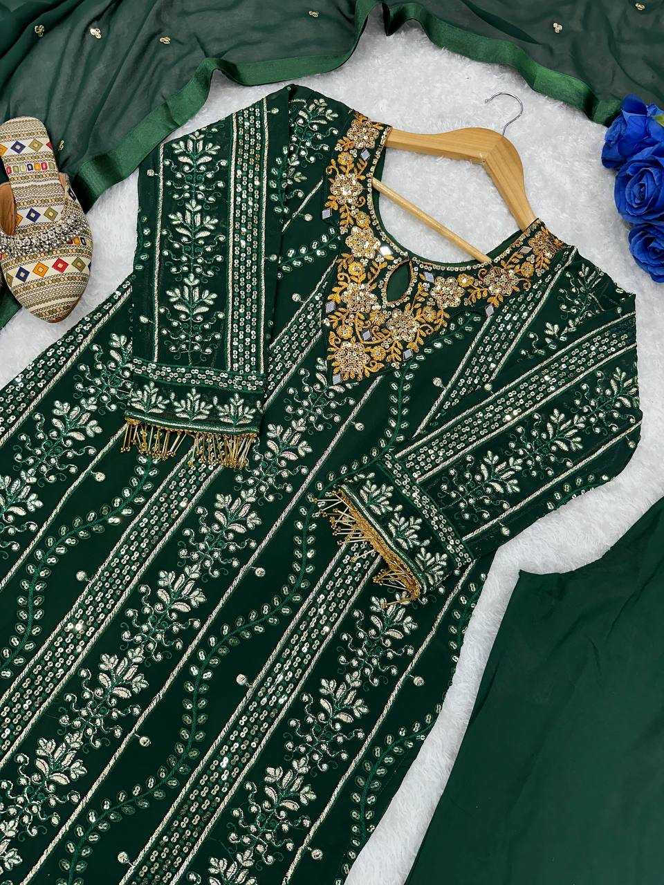 Faux Georgette Kesh147 189 Suits & Dresses Islamic Clothing  Ladies Pakistani Embroidery Georgette Suits