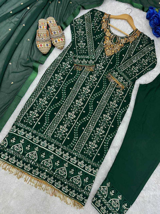 Faux Georgette Kesh147 189 Suits & Dresses Islamic Clothing  Ladies Pakistani Embroidery Georgette Suits