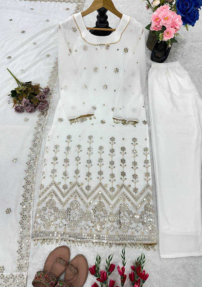 Faux Georgette Kesh147 203 Suits & Dresses Islamic Clothing  Embroidered Ladies Pakistani Georgette Suits