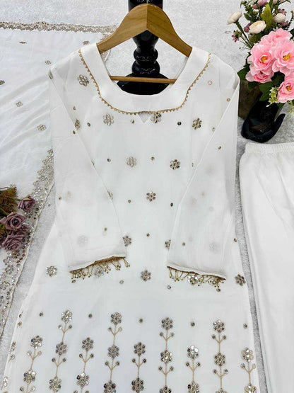 Faux Georgette Kesh147 203 Suits & Dresses Islamic Clothing  Embroidered Ladies Pakistani Georgette Suits