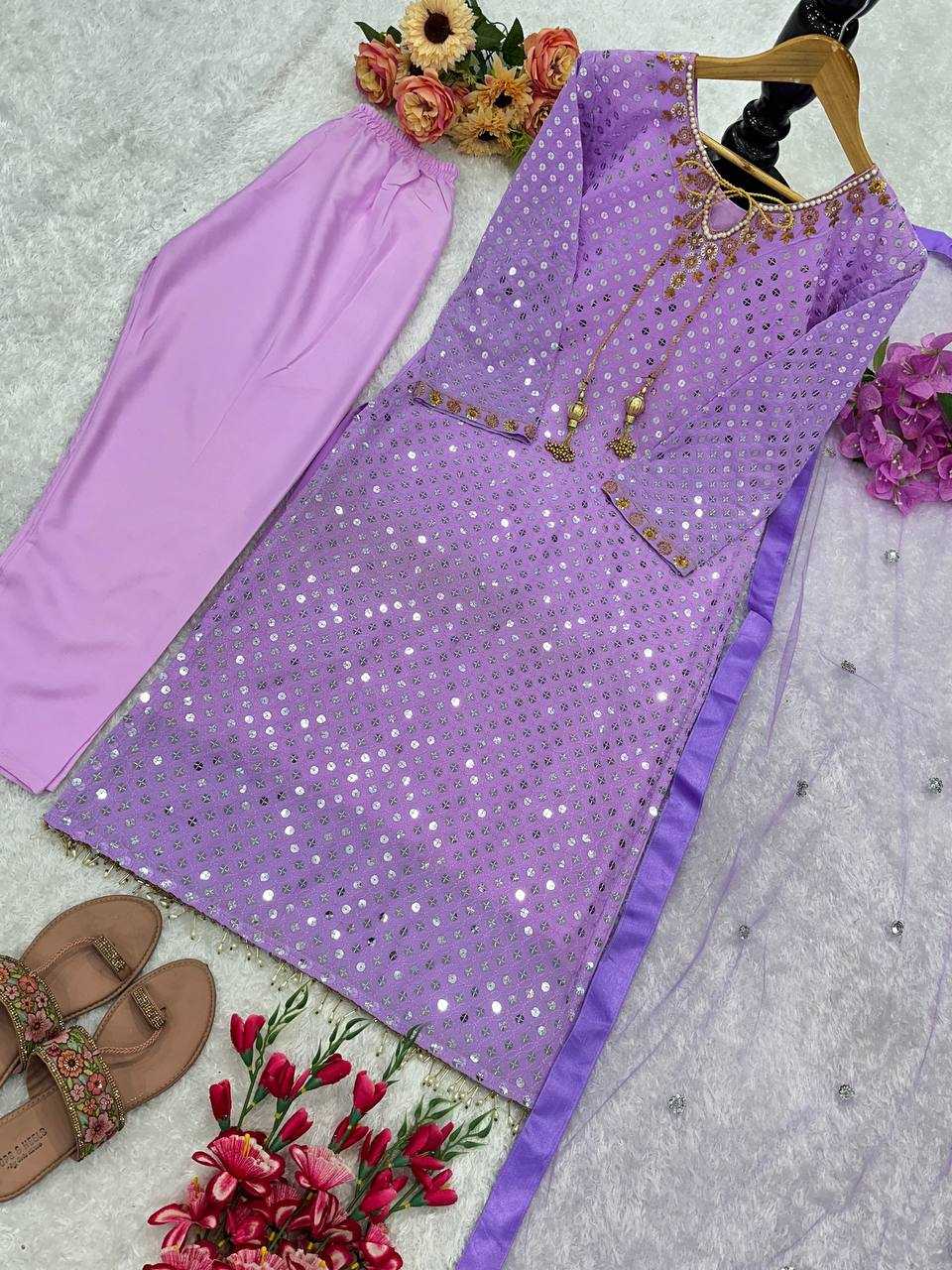 Faux Georgette Kesh147 205 Suits & Dresses Islamic Clothing  Embroidered Ladies Pakistani Georgette Suits