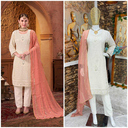 Faux Georgette Kesh147 211 Suits & Dresses Islamic Colthing  Embroidered Pakistani Ladies Georgette Suits