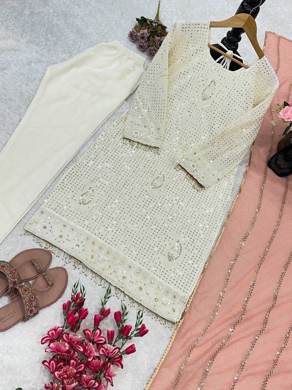 Faux Georgette Kesh147 211 Suits & Dresses Islamic Colthing  Embroidered Pakistani Ladies Georgette Suits