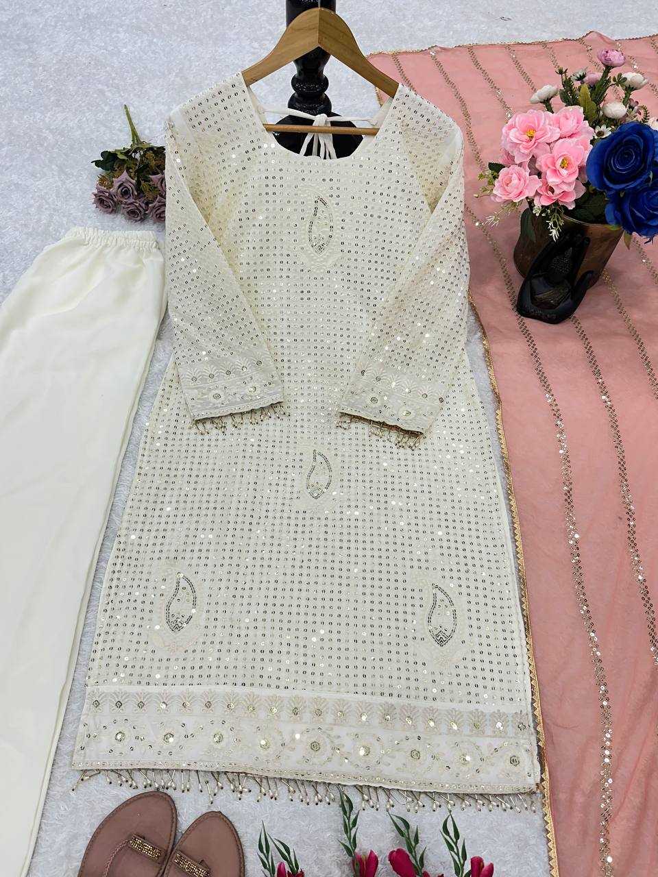 Faux Georgette Kesh147 211 Suits & Dresses Islamic Colthing  Embroidered Pakistani Ladies Georgette Suits