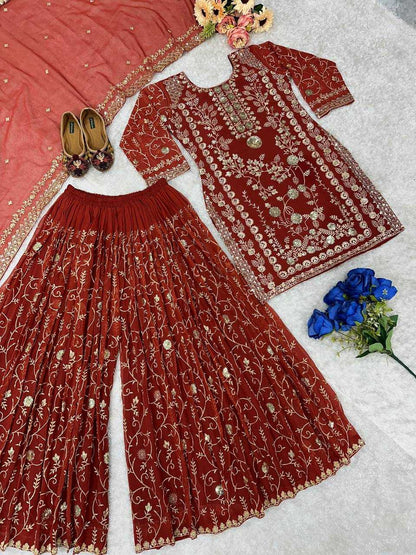 Faux Georgette Kesh147 226 Suits & Dresses Islamic Clothing   Pakistani Embroidery Georgette Wedding Suits