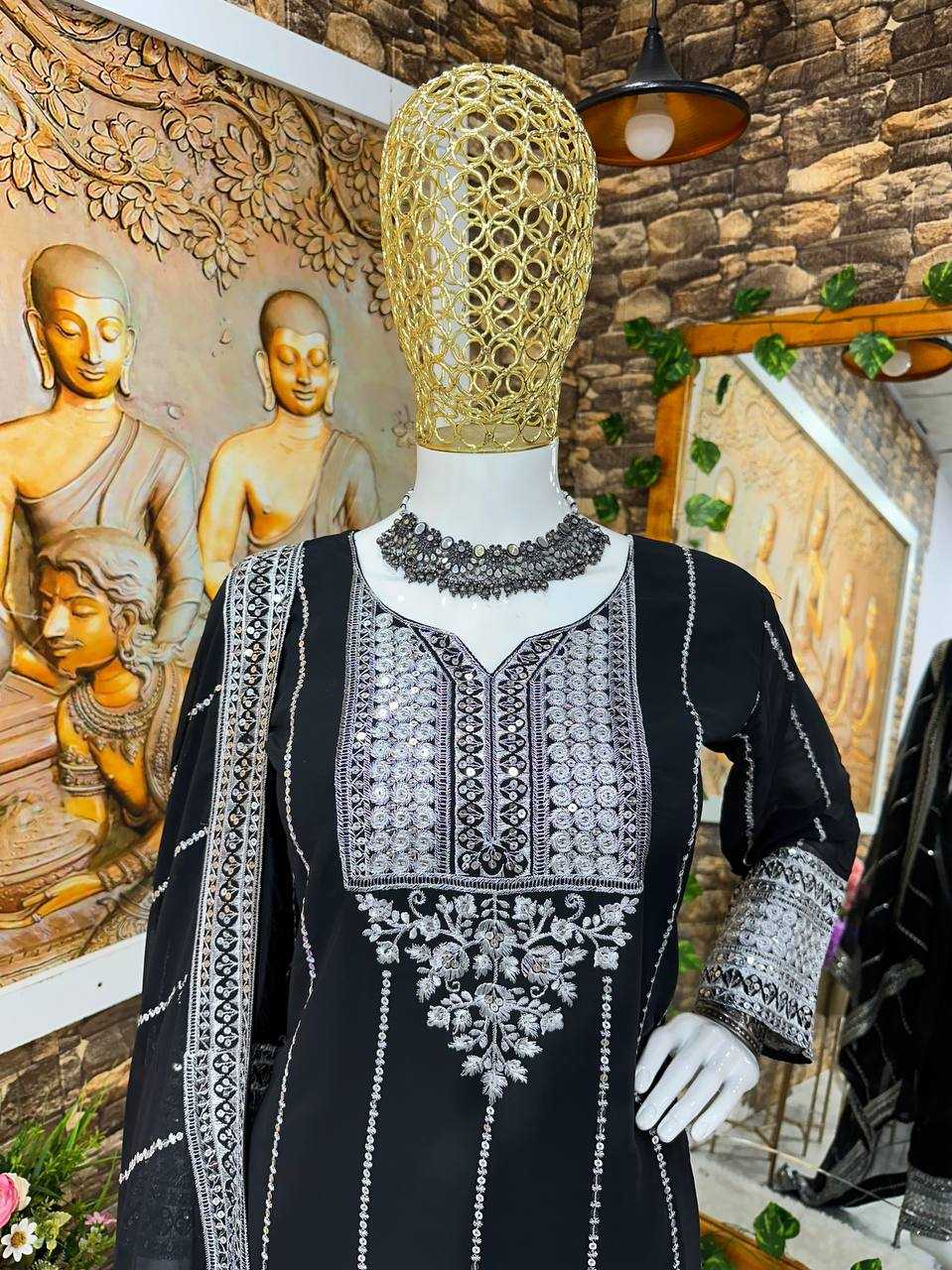 Faux Georgette Kesh148 033 Suits & Dresses Islamic Clothing  Embroidery Pakistani Georgette Party Wear Suits