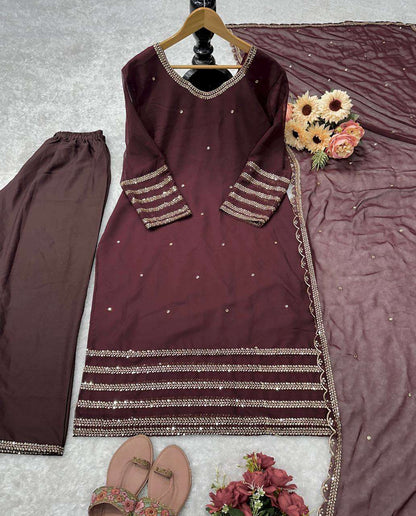 Faux Georgette Kesh148 040 Suits & Dresses Islamic Clothing  Pakistani Embroidery Georgette Party Wear Suits